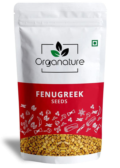 Organature Whole Methi (Fenugreek) 350 Gram-Natural Dried & Indian Spices & Masala|Methi Dana, Whole Fenugreek Seeds, No Artificial Colours & Preservatives