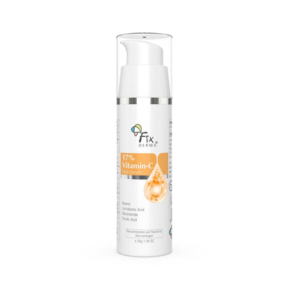 Fixderma 17% Vitamin C Face Serum for Glowing Skin | Retinol Face Serum for Skin Brightening | Anti Aging Night Face Serum with Niacinamide for Women and Men 30gm