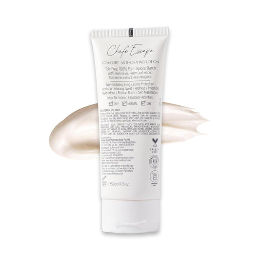 Personal Touch Chafe Escape Anti Chafing Cream for Inner Thighs & Underarms | Sweat & Friction Protection Cream | Talc Free, Non-Greasy, Quick Absorbing | For Sports & Daily Use | Unisex | 50 g