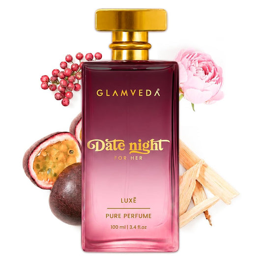 Glamveda Luxury Date Night Long Lasting | Perfume for Woman 100ml | Gifts for Woman | with Blackberry, Pear, Rose, Musk | Floral & Fruity Premium Perfume for Women