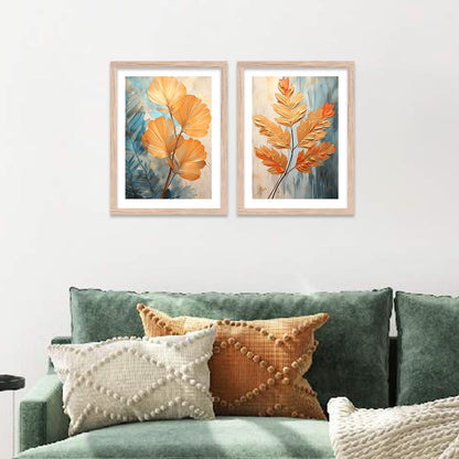 Aesthetic Modern Art Wall Paintings With Frame For Living Room Bedroom Office Wall Decoration - Home Decor Frames Set of 2 (Art 2, 10x13 inch)