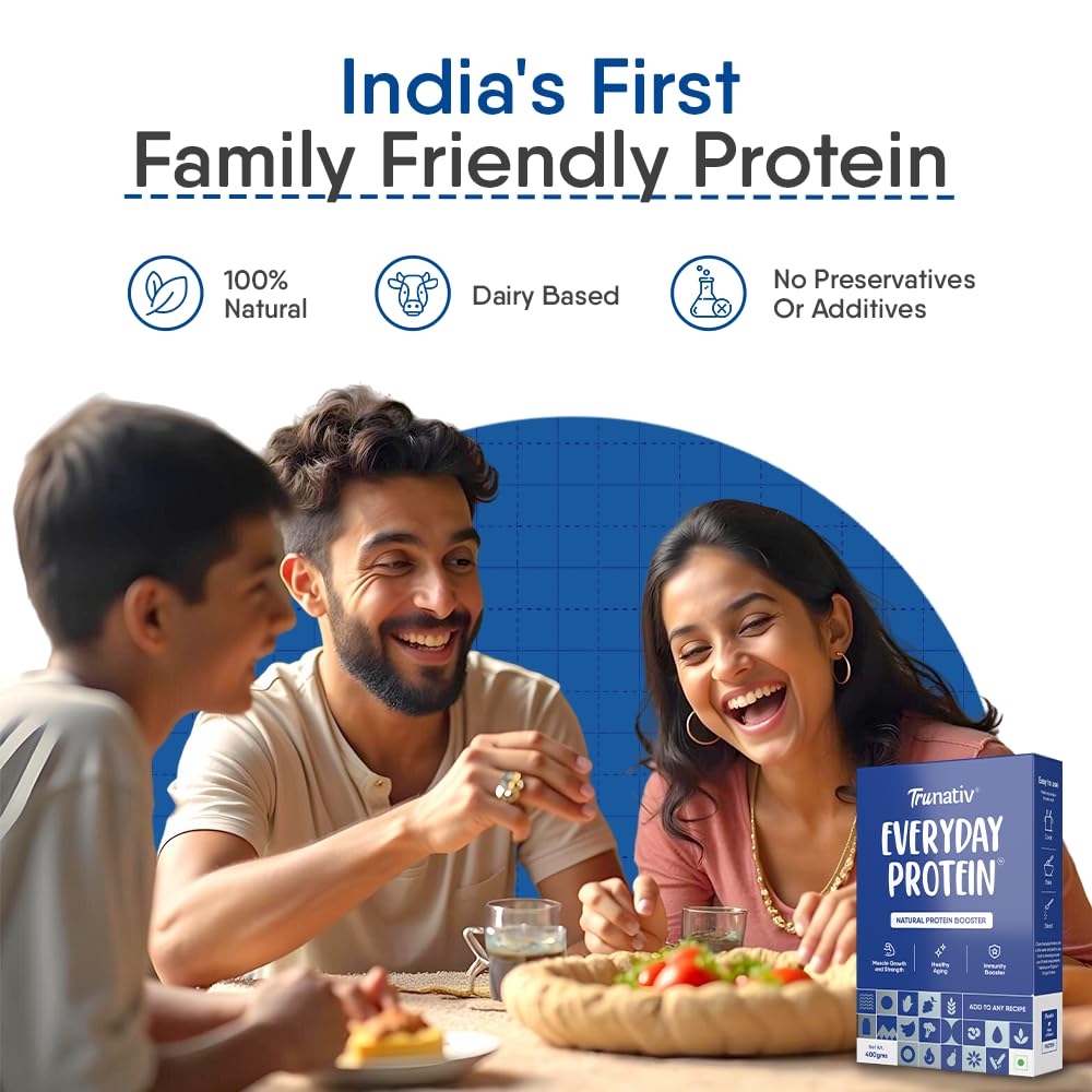 Trunativ Cookable Milk Whey Protein Isolate| 85% Protein Per Serving | Muscle Growth & Immunity Booster| Natural Protein Powder| No Added Sugar | Higher Protein Absorption | Unflavoured 900g (Pack of 1)