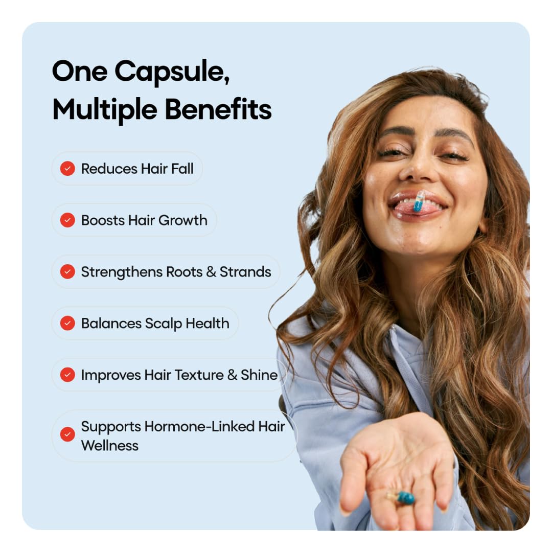 YourHappyLife Advanced Marine Collagen Supplements - 250gm & Hair Supplement Capsules Combo - 30 Capsules | Combo For Skin & Hair Health