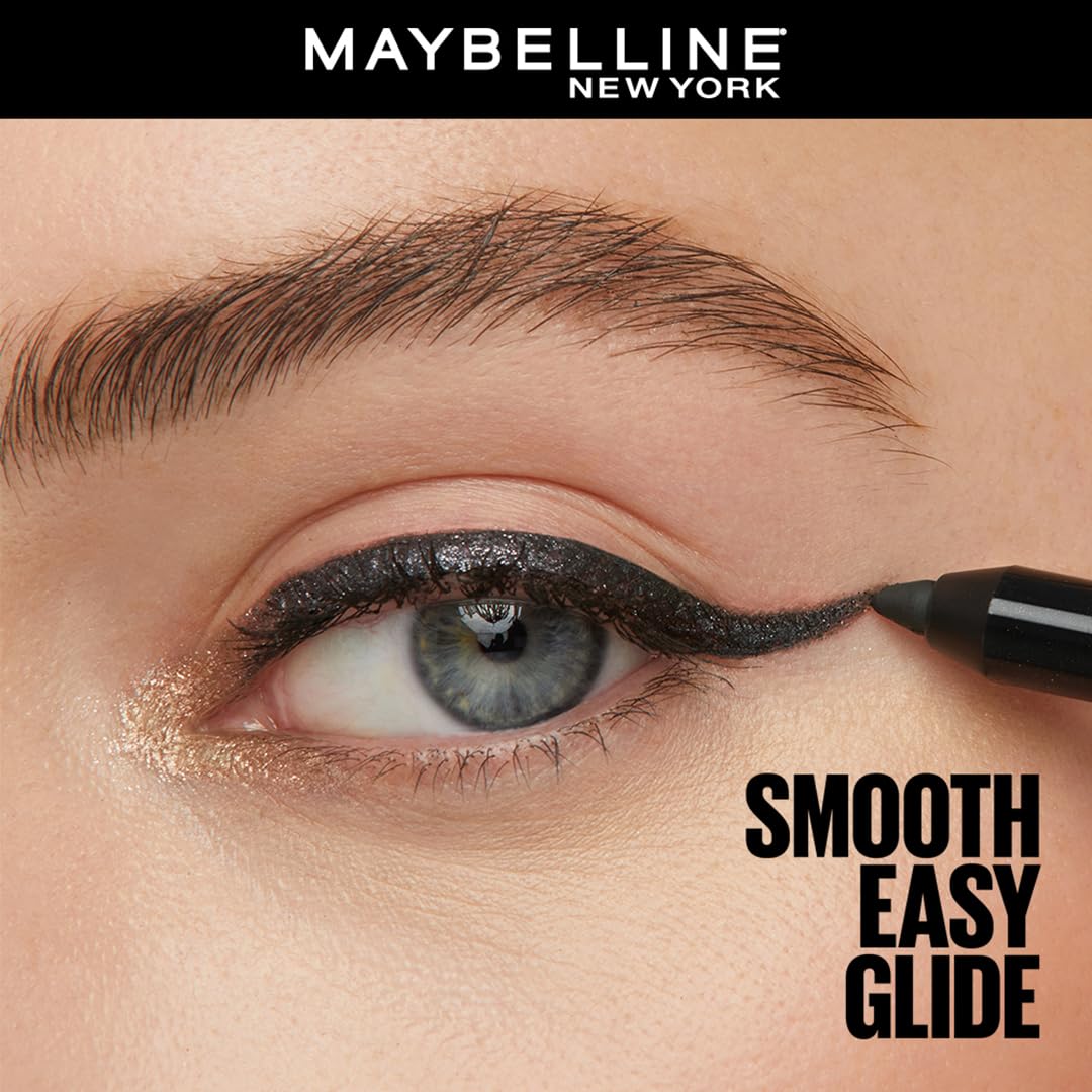Maybelline New York Tattoo Gel Kajal Color Pencil, Sharpenable Gel Pencil | Waterproof Gel Pencil, 36H Wear, 1.2g