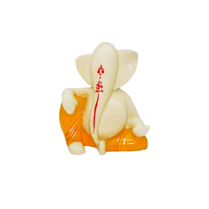Ganesh Murti for Home & Office Decor, Ganesha Hand Crafted Best Car Dashboard Room Decoration Item (Sund Ganesha Yellow)