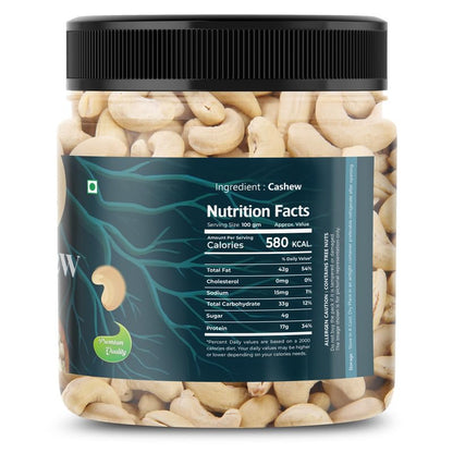 RR NUTS Whole Cashews | Dry Fruits, Kaju, Healthy Snacks | Unsalted Cashew Nuts | Crunchy, Nutritious & Delicious Nuts | Rich in Protein, Magnesium & Phosphorus