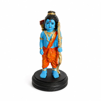 Lord Ram Idol for Car Dashboard Decorative Mini Showpiece for Home Temple Office Desk Spiritual Gift Compact Hindu God Murti for Vastu Dashboard Accessories