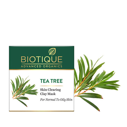 Biotique Tea Tree Skin Clearing Clay Mask for Normal to Oily Skin, 70g