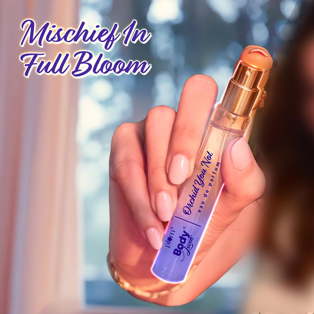 Plum BodyLovin' Orchid-You-Not Perfume | Long Lasting & Premium Fresh Floral Fragrance | Luxury Perfume For Women | Red Apple, Freesia & Musk Notes | Travel-Friendly | High On Fun (15 ml)