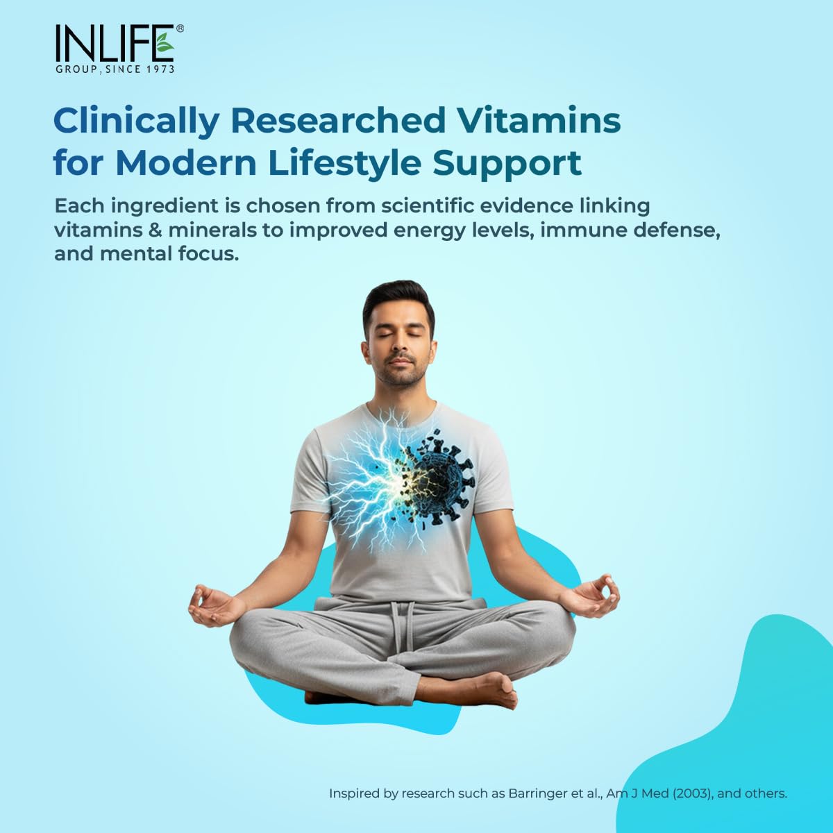 INLIFE Multivitamin Tablets for Men | Enriched with Zinc, Vitamin C, Vitamin D3, and Essential Minerals | Supports Energy, Stamina, and Immunity | Overall Health & Wellness - 60 Tablets