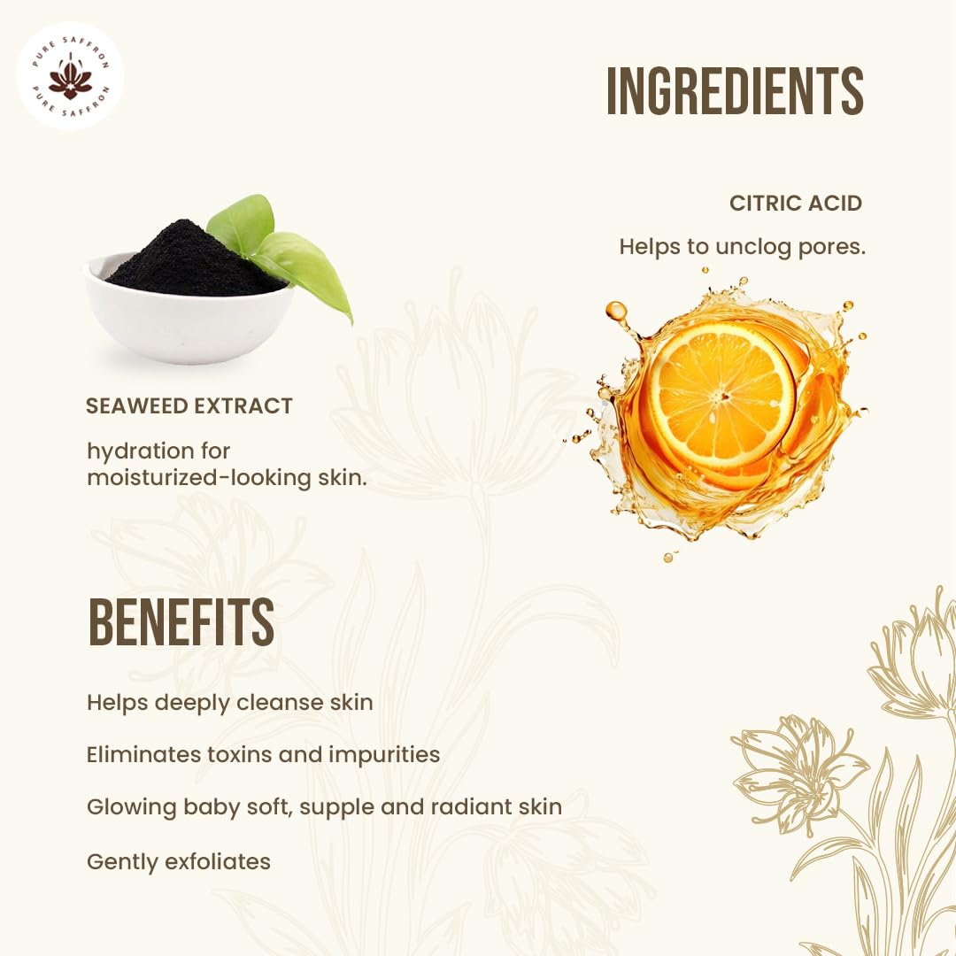Clear balance Saargol Facial Cleanser|Enriched With Saffron,Vitamin C&E To Help Exfoliate,Moisturize,And Brighten Your Skin,For A Balanced,And Radiant Complexion|Men And Women|All Skin Types|100 Ml