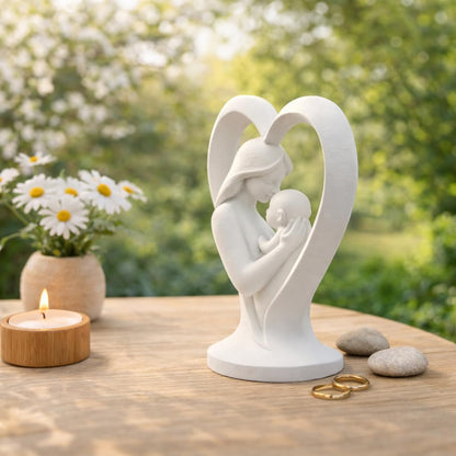 Mother Baby Statue Showpiece Gift, Resin Mother Baby Figurine, motherr Child Statue, Home Decor Items, House Warming Gifts Mother's Day, Baby Shower Gifts for Mom to be