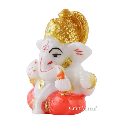 Ganesha Idol for Car Dashboard,Home Decor, Ganesh Murti Showpiece Gift - Car Dashboard Accessories Idols - Diwali Decoration Items for Home Decor- Diwali Gift