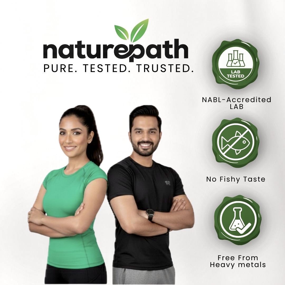 NaturePath Salmon Omega 3 Fish Oil capsules plus Vitamin E - 1000mg - For Men & Women - Supports Heart, Brain, Joints, & skin Health - No Fishy Aftertaste - 3rd Party Lab Tested - 90 Softgels