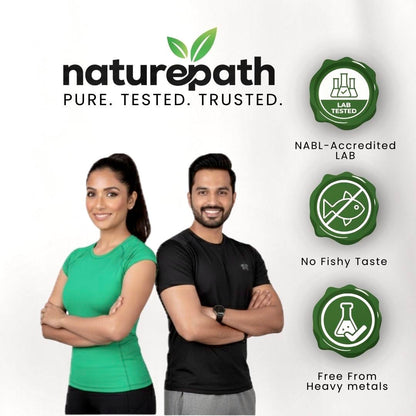 NaturePath Salmon Omega 3 Fish Oil capsules plus Vitamin E - 1000mg - For Men & Women - Supports Heart, Brain, Joints, & skin Health - No Fishy Aftertaste - 3rd Party Lab Tested - 90 Softgels