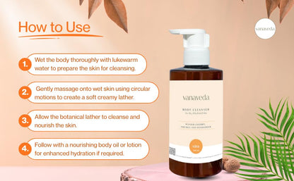 Vanaveda Vata Body Lotion for Dry Skin | Deeply Hydrating Ayurvedic Moisturiser with Plant-Based Oils | Daily Body Care for Soft, Nourished Skin | 300ml