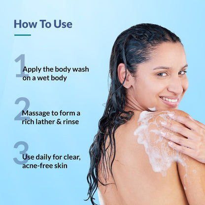 Fixderma Salyzap 2% Salicylic Acid Body Wash For Acne | Exfoliating Bodywash | Anti Acne Body Wash on Back & Arms for Acne Prone Skin | Helps in Control Brekouts, Unclogs Pores - 200ml