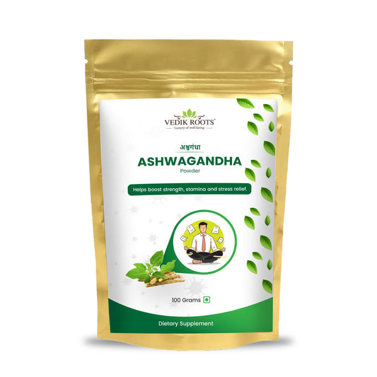 Ashwagandha Powder/Churn - A Stress Relief Elixir For An Active Lifestyle | Enriched With 100% Natural Ashwagandha Extracts(100 GM) (Pack of 1)