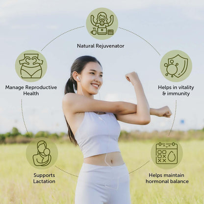 Neuherbs Shatavari 60 Tablets | Boost Energy, Immunity & Maintain Women's Hormonal Balance | Supports Lactation | No Added Preservatives