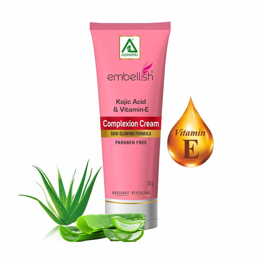Aplomb Embellish Complexion Care Face Cream | Perfectly Blend of Alovera, Kojic Acid And Vitamin-E | For Hydrated Even-toned & Radiant Skin | Dry to Combination Skin (50 gm)