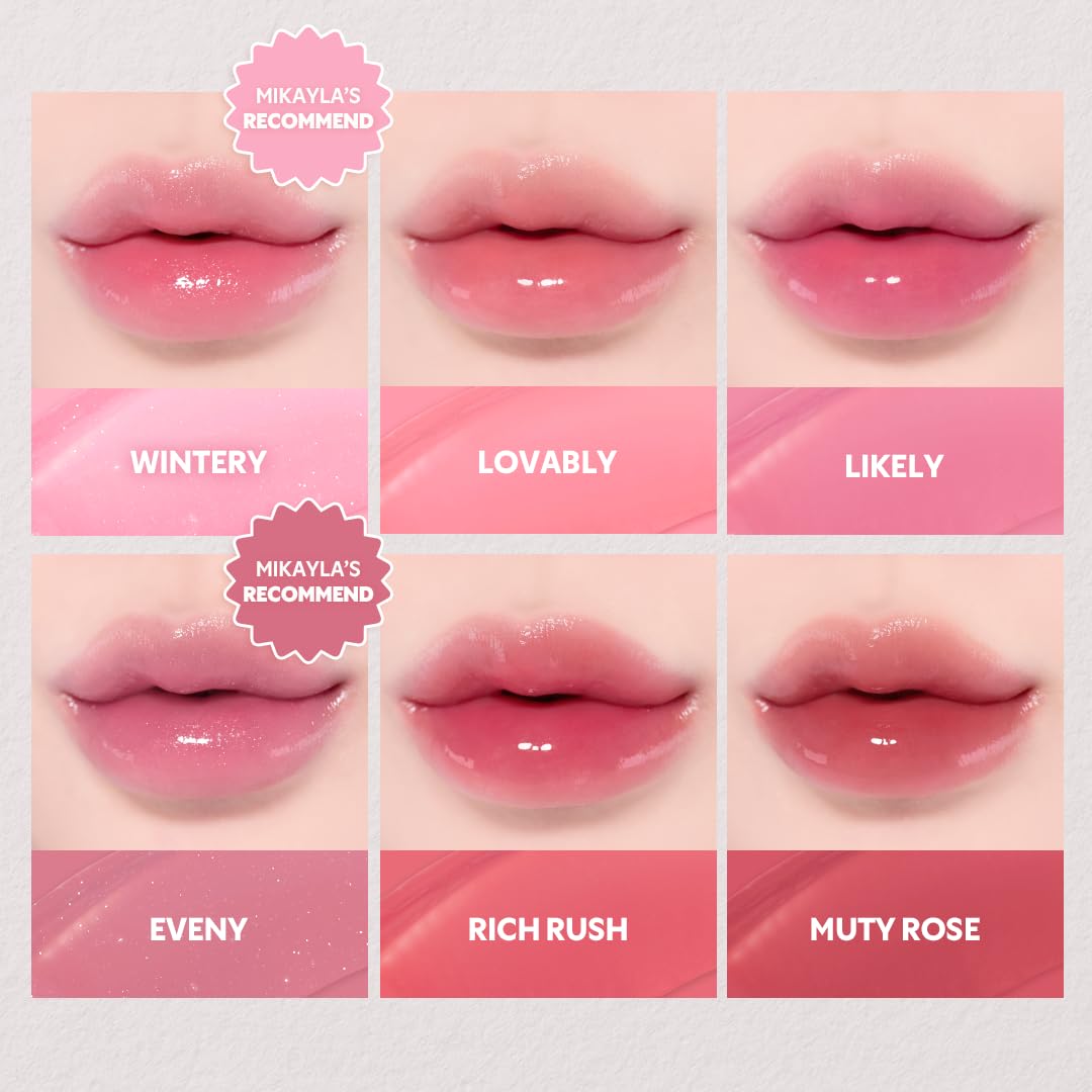 TIRTIR Waterism Tinted Lip Gloss, Kiss Ready Lipgloss, 12H Long Lasting Non Sticky Natural Tinted Glow Korean Multiuse Cheek and Lip Tint for Women gift, #18 CHERRID, 1.8g