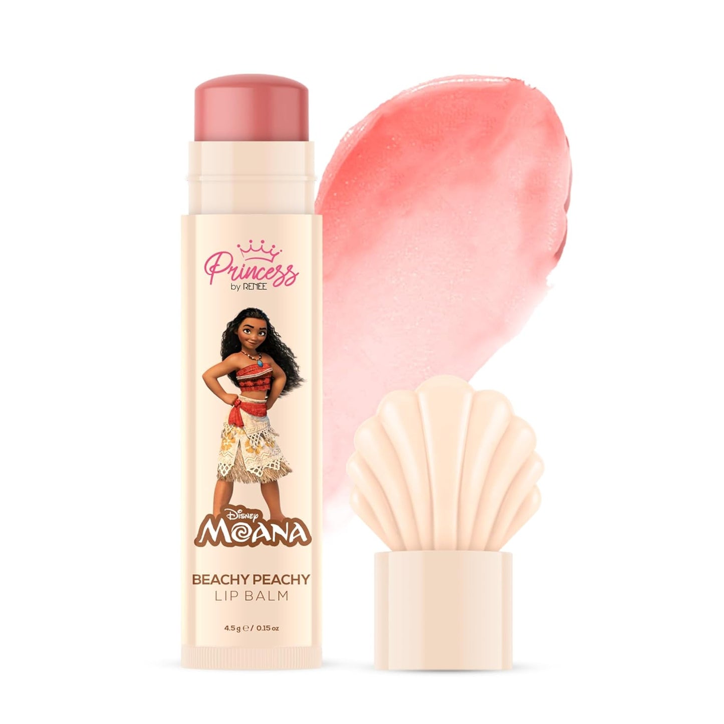Lip balm with Moana design on a white background