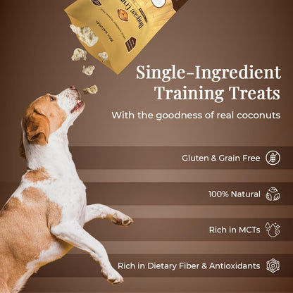 Dogsee Crunch Coconut Training Treats for Dogs - 50g Real Coconuts | for Better Digestive Health | Freeze-Dried Training Treats