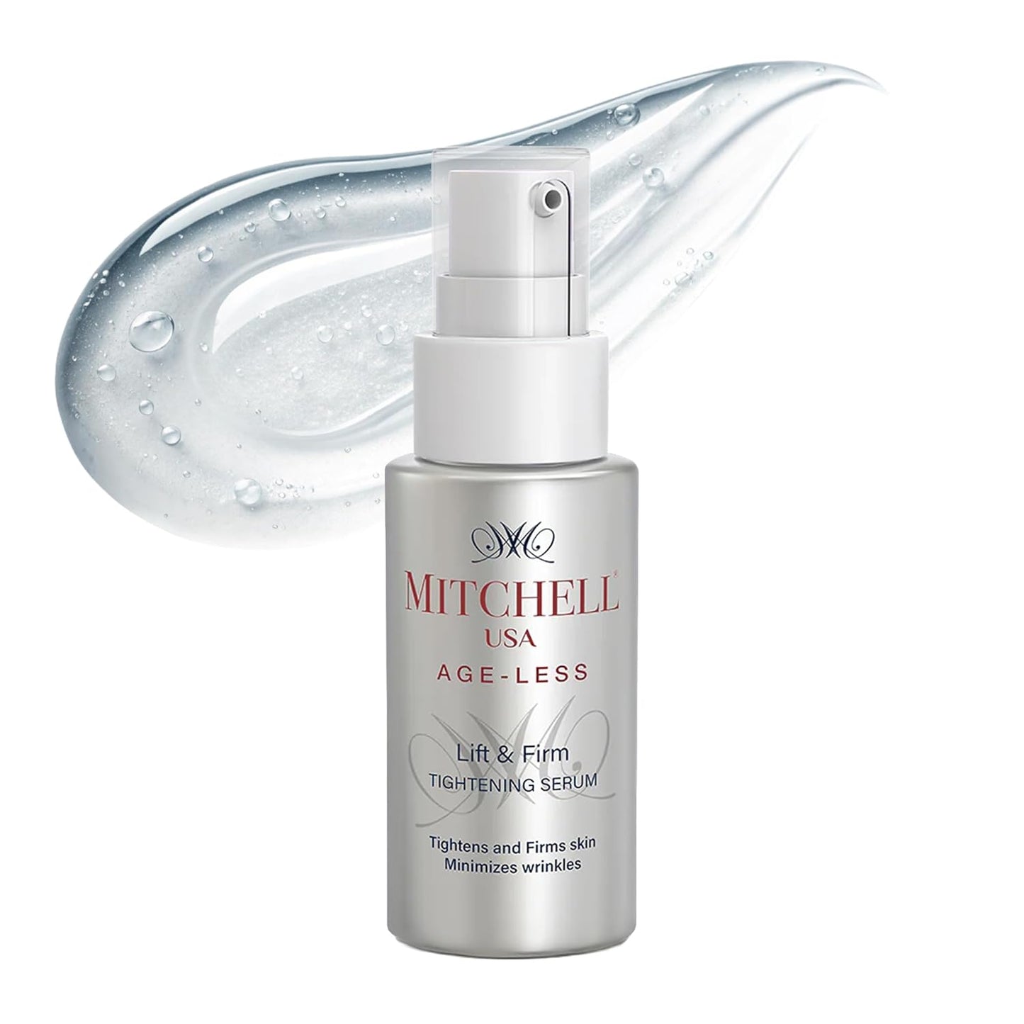 Mitchell USA Lift & Firm Instant Face Tightening and Anti Aging Serum | Targets wrinkles | Helps lift and tighten skin | With Lotus Seed Extract, Hazel Liquid Extract & Vitamin E | For all skin types | 30ml