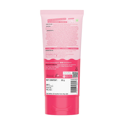 Aqualogica Radiance+ Dewy Gel Sunscreen SPF 50+ PA++++, 80g | 2% Nia-Hyaluron Complex | Broad Spectrum UVA/UVB & Blue Light Protection | Fragrance-Free | No White Cast | Lightweight | Anti-Pollution | For Men & Women