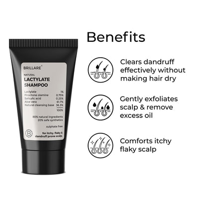 Brillare Mini Lactylate Shampoo To Reduce Dandruff (12 ML)
