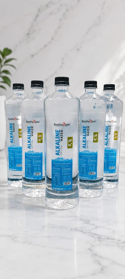 Healthy Apple Alkaline Water, pH 9.5+, Non-Carbonated, with Minerals and Antioxidants, 990 ml