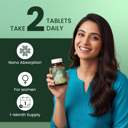 ZEROHARM Narie Healthy Cycles | Shatavari, Lodhra & Chaste Berry Extract | For Regular Cycles, Hormonal Balance, Comfort & Inner Wellness | Mood & PMS Support for Women | 60 Nano Tablets