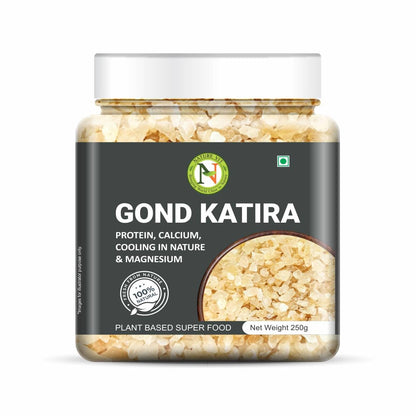 NatureVit Pure Gond Katira (Edible Almond Gum) | High Cooling Properties | Natural Tragacanth Gum Superfood | Calcium · Magnesium · Protein