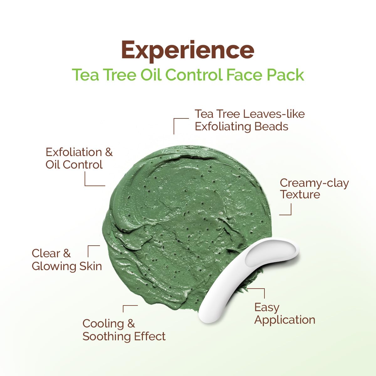 Mamaearth Tea Tree Oil Control Face Pack With Tea Tree & Salicylic Acid For Normal To Oily Skin - 200G,Diy-Like Texture,Controls Sebum Production & Acne,Clay Face Mask,Free From Harmful Chemicals