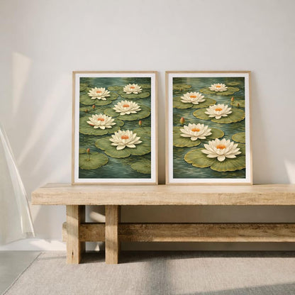 Set of 2 wall art paintings for living room & wall painting for bedroom wall decor - (10x13 Inch framed poster, Paintings for home decor)