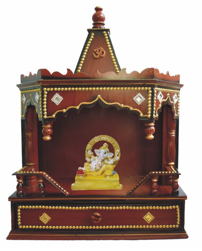 Ganesha Ganesh Ganpati Gajanan Statue Idol Murti Gift Item Decorative Showpiece Multicolor Polyresin Pack of 1 (B001)