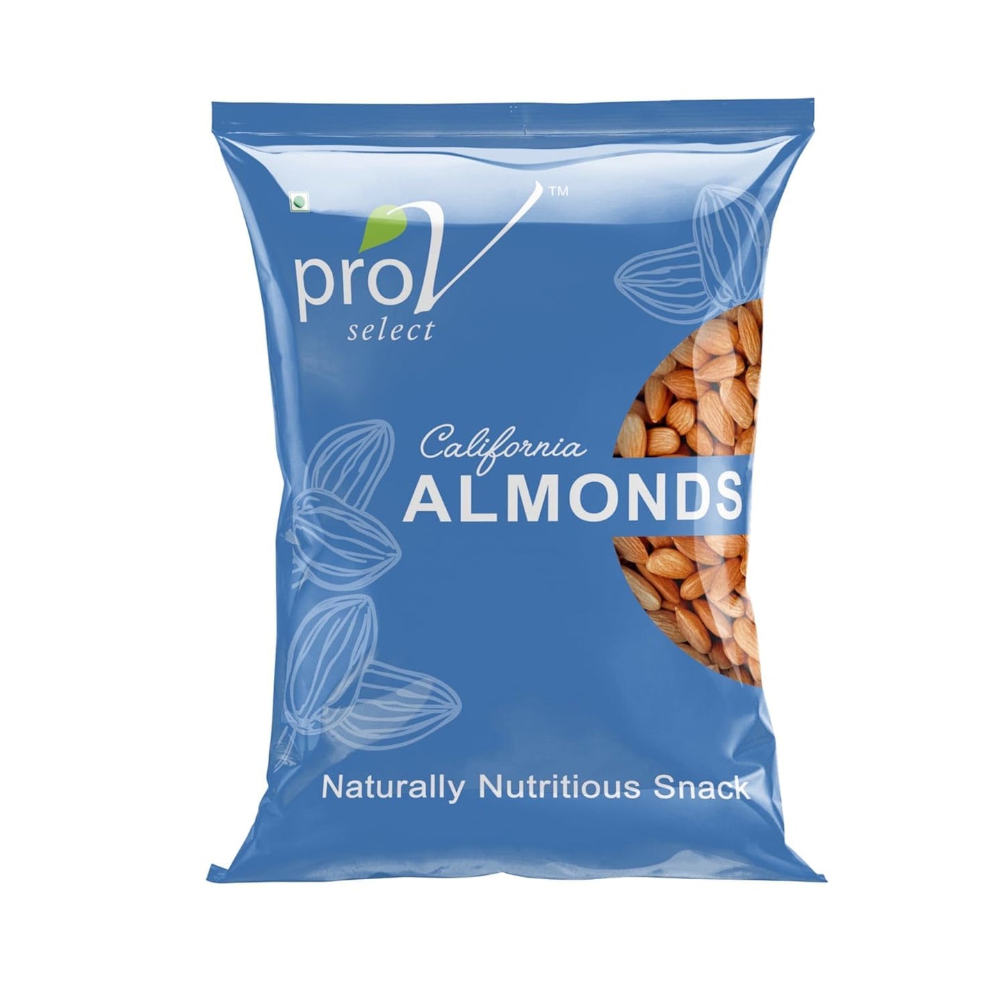 ProV Select Dried Almond 500 gm, Dry Fruits | Whole Natural Badam | High in Protein & Vitamin E | Economical Value Pack