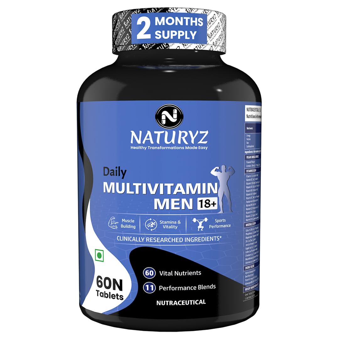 Naturyz Daily Multivitamin Men supplement bottle on a white background