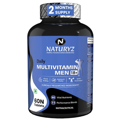 Naturyz Daily Multivitamin Men supplement bottle on a white background