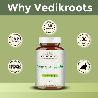 Yograj Guggulu - Ayurvedic Supplement For Joint Pain | Relief From Joint Discomfort | For Swelling & Stiffness | 60 Tablets (Pack of 1)