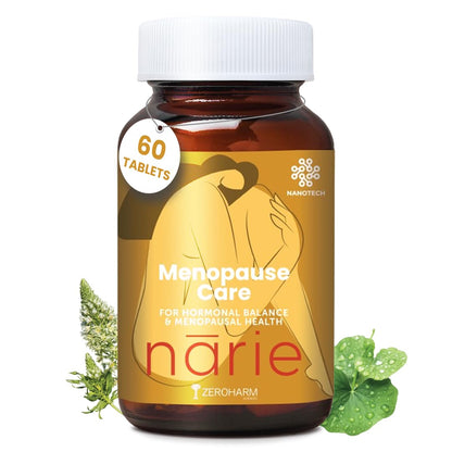 ZEROHARM Narie Menopause Supplements for Women | Shatavari, Black Cohosh & Chasteberry Extract | Helps With Hot Flashes & Night Sweats Relief, Hormone Balance & Mood Support | 60 Nano Tablets