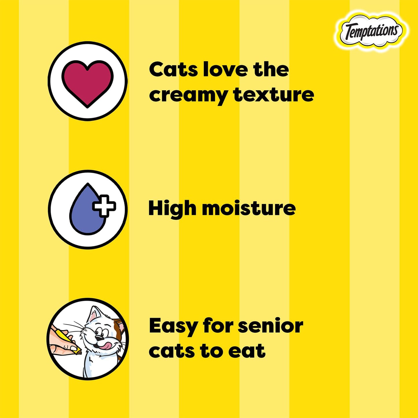 Temptations Creamy Purrrrr-ée Lickable Cat Treats, Maguro and Scallop Flavour, 48 G, Made with Real Fish, Goodness of Protein, Vitamins & Minerals,All Life Stages