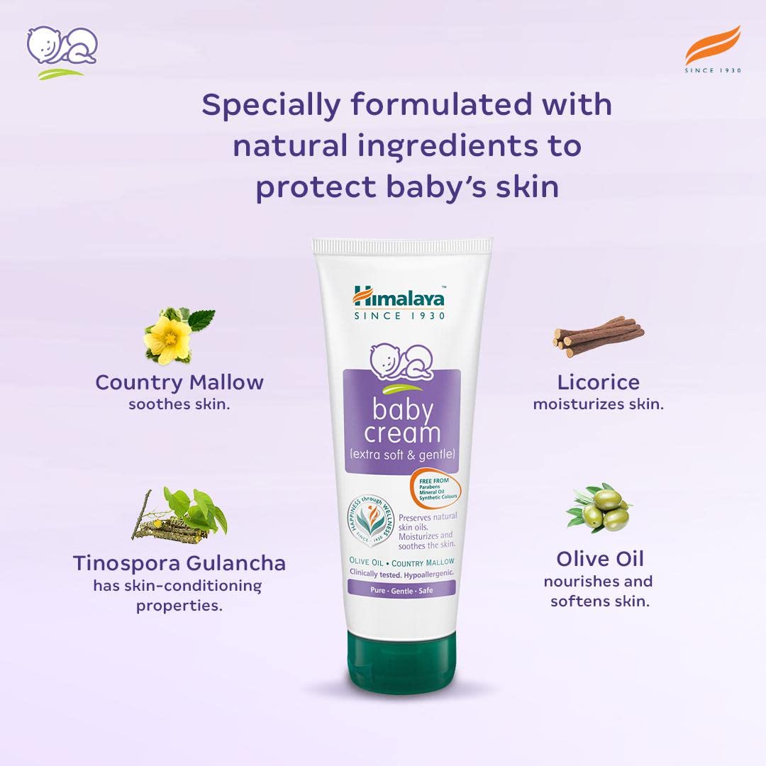 Himalaya Baby Cream, Face Moisturizer & Day Cream, For Dry Skin, 50ml