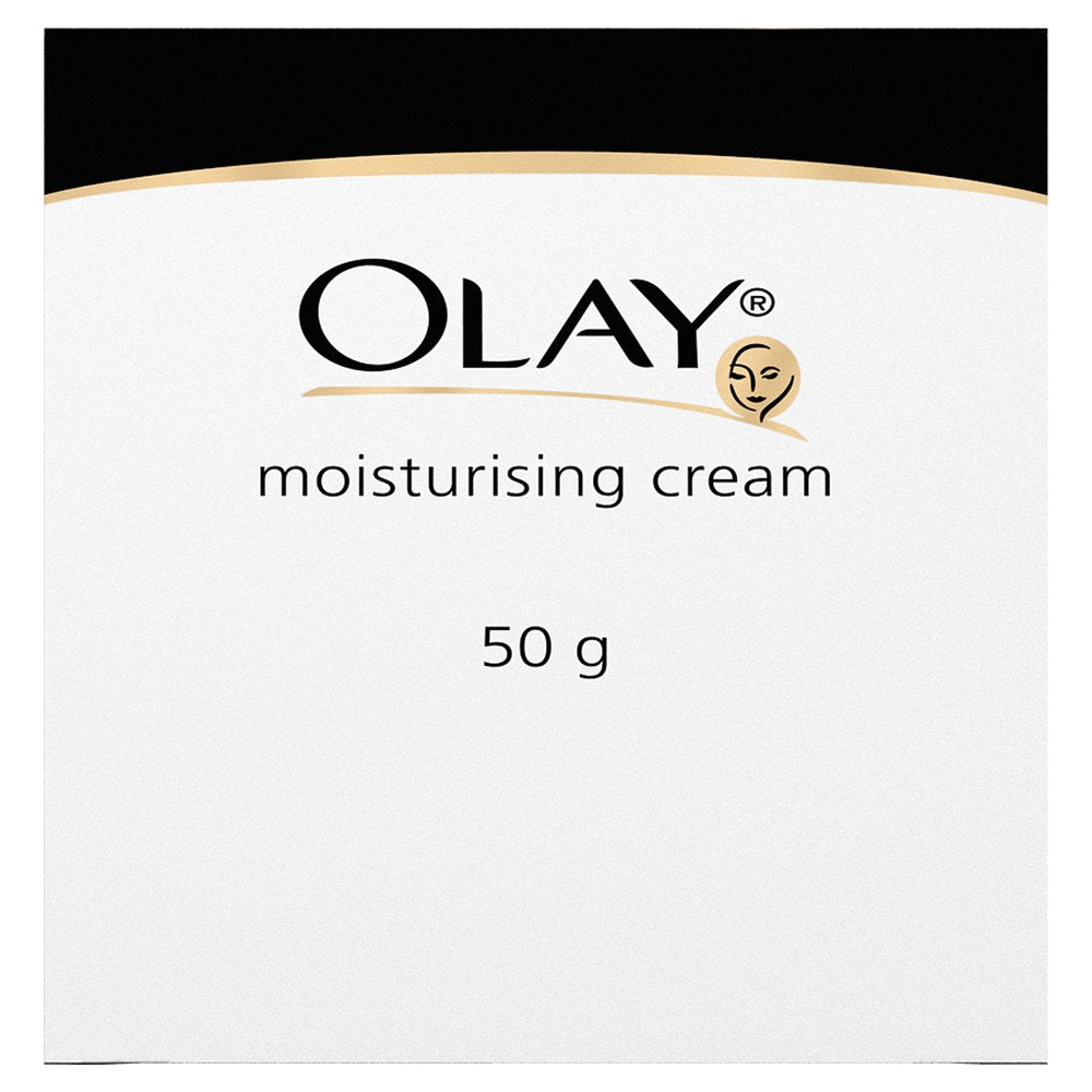 Olay moisturising cream packaging with a white background