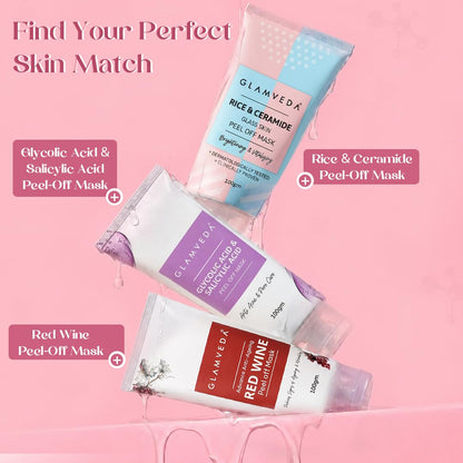 Glamveda Watermelon & Collagen Peel Firming & Anti Aging Off Mask For Women | Reduces Signs of ageing | Gives radiant glow | No Paraben, SLS | 100gm