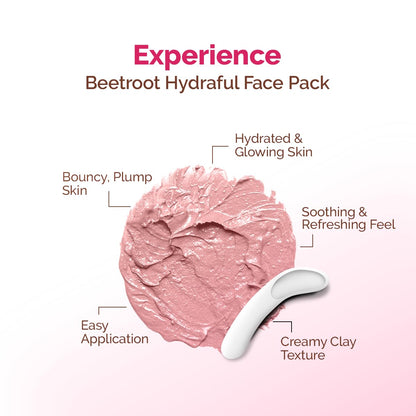Mamaearth Beetroot Hydraful Face Pack with Beetroot & Hyaluronic Acid for All Skin Types - 200 g | Natural DIY-like Texture | Gives Hydrated Pink Glow | Crafted with Beetroot & Hyaluronic Acid | Free from Harmful Chemicals