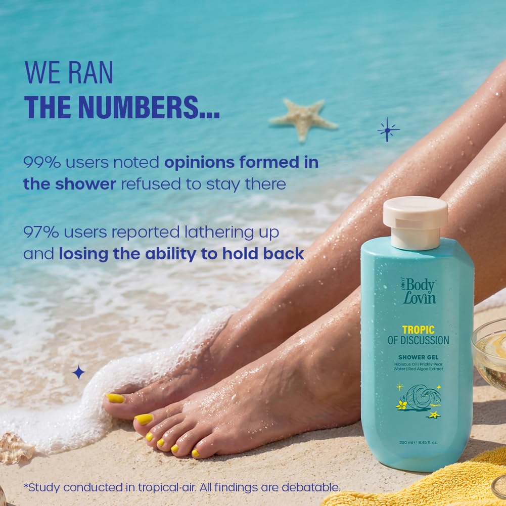 Plum BodyLovin’ Tropic Of Discussion Shower Gel | Firming & Tightening Body Wash | Hibiscus Oil, Prickly Pear Water & Red Algae Extract | Fresh Tropical Fragrance | 250 ml