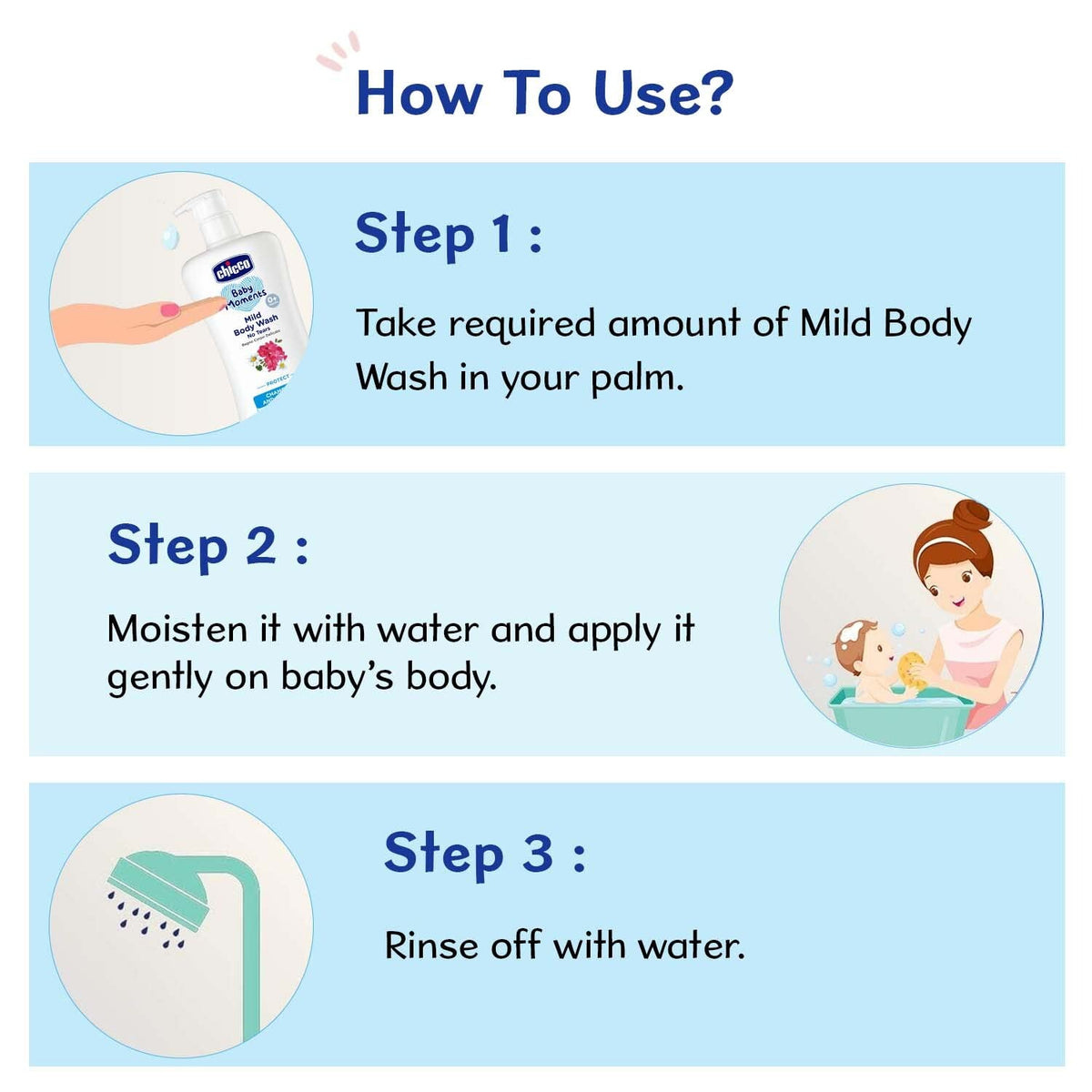 Chicco Baby Moments Mild Body Wash Protect, New Advanced Formula With Natural Ingredients, No Tears, Suitable For Babys Body Wash, No Phenoxyethanol And Parabens (500Ml)