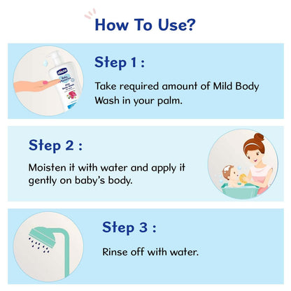 Chicco Baby Moments Mild Body Wash Protect, New Advanced Formula With Natural Ingredients, No Tears, Suitable For Babys Body Wash, No Phenoxyethanol And Parabens (500Ml)