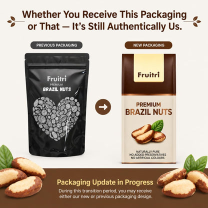 Fruitri Premium Exotic Brazil Nuts 100g | Natural, Raw | Rich in Selenium, Vegan, Keto, Paleo-Friendly | Sustainably Sourced Brazilian Nuts